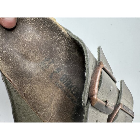 Birkenstock Arizona Leather Gray Shoes Sandals Size EU 37 US 6 Women’s - Picture 4 of 7